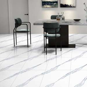 Design élégant en cristal doré 600x600mm 60x60cm 24x24 2x2 Dalle de porcelaine motif marbre naturel Carreaux pour sols muraux - Product Image 4