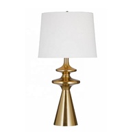 Tall Twist Sculpture Lampe De Table Finition Or Sans Abat-Jour Salon Chambre Table De Nuit Maison Bureau Maison Étude Lampe De Lecture
