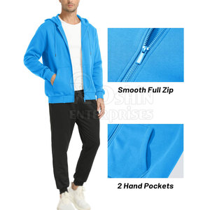 ผลิตเสื้อฮู้ดซิปผู้ชายสไตล์ใหม่แบบมืออาชีพ รับออกแบบโลโก้ตามสั่ง ขายส่ง เสื้อฮู้ดซิปคุณภาพสูง - Product Image 4