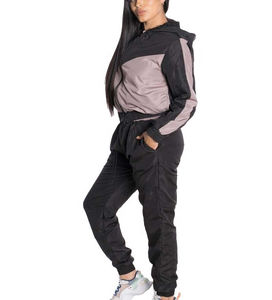 Lightweight Nylon Windbreaker Fitness <b>Jacket</b> with Hood Zipper Printed Casual Outdoor Summer Wear Short Set for Men <b>Women</b> - Product Image 2