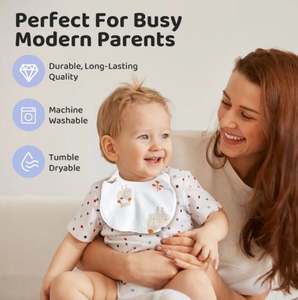 Baberos para Niños Pequeños 95% Bambú 5% Spandex – Suaves, Elásticos y Cómodos - Product Image 6