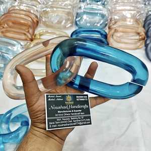 Chaînes en résine faites à la main, grandes, les plus vendues, avec finition brillante transparente, pièce décorative colorée pour maison moderne, fournisseur indien - Product Image 4