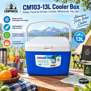 Glacière isotherme compacte CAMPMATA CM103-13L de 13 L, étanche et portable, idéale pour pique-nique, camping, événements sportifs, pêche et voyages - Product Image 3