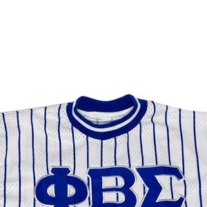 Maillot de baseball à rayures Phi Beta Sigma pour hommes – Coupe confortable, qualité supérieure, vêtements de fraternité grecque, tenue athlétique décontractée - Product Image 3