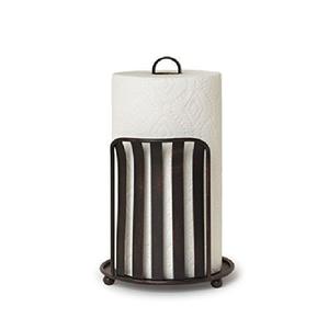 Nouveau porte-serviettes en papier classique noir avec revêtement en poudre, base ronde robuste, support de serviettes de comptoir - Product Image 5