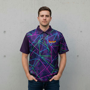 Polo de Golf de Alta Calidad y a la Moda, 100% Poliéster Sublimado, Manga Corta, Cuello Camisero, Transpirable - Product Image 1