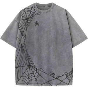 เสื้อยืดโอเวอร์ไซส์ทรงหลวมสำหรับผู้ชายและผู้หญิง ผ้าฝ้าย 100% ระบายอากาศได้ดี เป็นมิตรกับสิ่งแวดล้อม สไตล์วินเทจ สตรีทแวร์  รับสั่งทำพิเศษ - Product Image 1