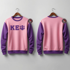 Kapa Epsilon Psi หญิงสังคมและกลุ่มพี่น้องเย็บปักถักร้อยผู้ชายลําลองถนนสวมเสื้อสเวตเตอร์ขนาดใหญ่สําหรับการขายออนไลน์ - Product Image 4