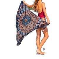 Pareo de Playa de Spandex/Poliéster al por Mayor para Mujer, de Secado Rápido, con Estampado por Transferencia Térmica, Colores y Tallas Personalizables, para Verano