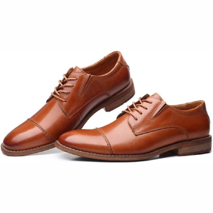 Italian Genuine Leather Men's High Quality Formal Wedding Oxfords Lace-Up Closure Customized Color Solid Rubber <b>Insole</b> Shoes - Product Image 2