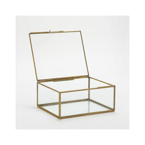 Caja de Anillo de Compromiso de Joyería Hecha a Mano con Latón y Vidrio de Primera Calidad - Product Image 1