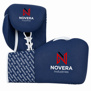 Gants de boxe en cuir véritable sur mesure à lacets pour sparring, kickboxing, entraînement au sac de frappe, contrôle de l'humidité, sport - Product Image 1
