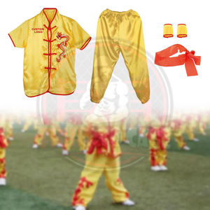 Ropa de Artes Marciales al por Mayor, Transpirable, de Poliéster, en Color Amarillo y Rojo Contrastante, de Buena Calidad, Servicio OEM ODM, Hecho a Medida, 2026 - Product Image 5