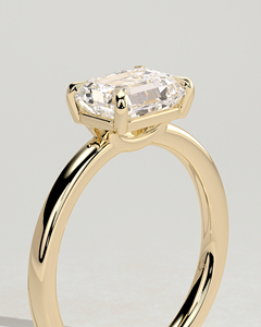 แหวนเพชรเม็ดเดี่ยวทรงเหลี่ยมมรกต 2 กะรัต E-VVS2 ทองคำแท้ 14K ฝังแบบ 4 กรงเล็บ เพชรเพาะเลี้ยงคุณภาพสูง สินค้าใหม่ปี 2026 แหวนหมั้น - Product Image 2