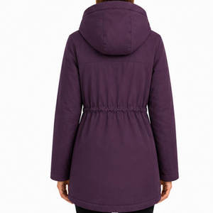 Low Prices <b>Women's</b> Custom Logo Winter <b>Hooded</b> <b>Parka</b> Jacket Solid Color Faux <b>Fur</b> Lined Eco-Friendly Breathable Warm Thick - Product Image 6