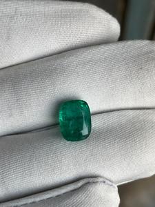 zambian <b>emerald</b> loose natural <b>emerald</b> <b>cushion</b> cut. - Product Image 4