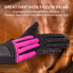 Gants d'équitation en cuir de qualité supérieure super doux, respirants et anti-humidité, pour hommes et femmes - Product Image 5