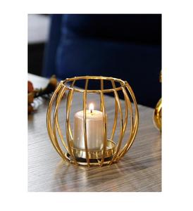 Portavelas de metal estilo antiguo, diseñado para decoración hereditaria, eventos de boda e iluminación festiva. - Product Image 6