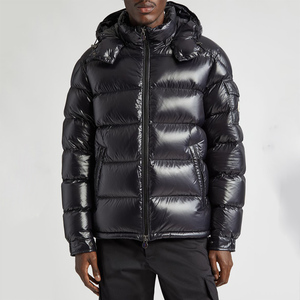 OEM Men’s Premium Puffer <b>Jacket</b> For Winter Custom Casual Outdoor Wear For Men's Windproof <b>Zipper</b> Closure Side <b>Pockets</b> Men's Coat - Product Image 1