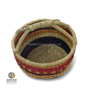 Natural Seagrass Bolga <b>Basket</b> <b>Large</b> Capacity <b>Storage</b> <b>Basket</b> Handmade Craft Vietnam ARTEX QUANG PHU - Product Image 3