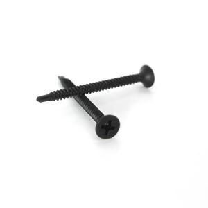 Tornillo para paneles de yeso, clase 8.8, acero al carbono, rosca métrica/pulgada estándar, negro/gris, recubrimiento de fosfato, punta Phillips - Product Image 3