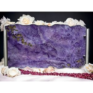 Bandeja de Resina Epoxi Hecha a Mano, Bandeja Decorativa de Lujo para Mesa de Centro, Disponible a Precio de Venta para Exportación - Product Image 5