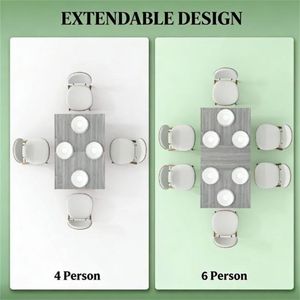 Tavolo da Pranzo Grigio per Cucina, Sala da Pranzo e Ufficio - Solo Tavolo - Product Image 2