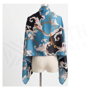 NORTH APPROACH Women's Square <b>Silk</b> <b>Scarf</b> Floral Print Elegant Multi-Functional Fashion Accessory All Seasons - Product Image 2