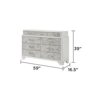 Cómoda Moderna de Madera Blanca Estilo Soul B009P309603, Mismo Inventario en CA, Incluye Solo la Cómoda - Product Image 2