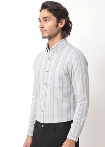 Camisa Clásica Casual a Rayas, Transpirable, de Verano, 100% Algodón, con Botones, ODM - Product Image 1