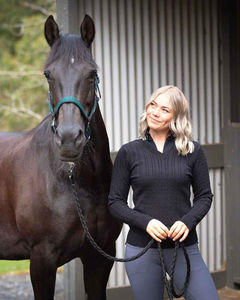 Camiseta de equitación para mujer OEM, ligera, de manga corta, transpirable, elástica, para entrenamiento ecuestre, venta al por mayor. - Product Image 6