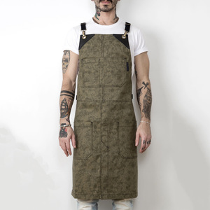Tablier de cuisine sans manches en PU, style classique avec poches, taille ajustable, durable et respirant pour la cuisine et le travail - Product Image 2