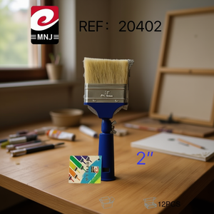Pennello MNJ da 2 pollici con setole, ghiera in metallo e manico in plastica, 12 pezzi - Product Image 3