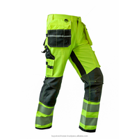 Pantalon cargo de haute qualité personnalisé pour atelier de construction routière, vêtements de travail multi-poches, pantalon de sécurité au travail pour hommes, haute visibilité, vente en gros