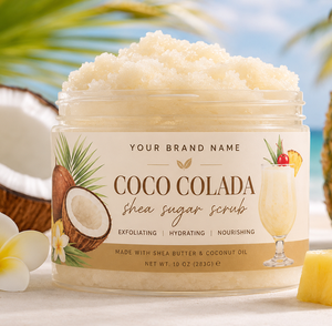 Exfoliante Corporal Orgánico OEM Coco Colada con Manteca de Karité, Aceite de Coco y Extracto de Piña para una Limpieza Profunda - Product Image 2