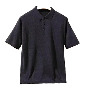 Chemises d'uniforme professionnelles personnalisées pour hommes, manches courtes, infroissables, avec poche, 180 grammes, 100 % coton tricoté, numériques, vente en gros - Product Image 2