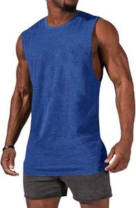 Camisetas sin mangas de algodón para hombre, de alta calidad, OEM, personalizadas, para entrenamiento atlético, gimnasio, correr. - Product Image 4