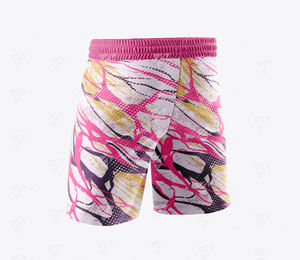 กางเกงขาสั้นชายหาดทรงฮิปสเตอร์เอวยางยืดพิมพ์ลายแบบรีดร้อน ป้องกันรอยยับ มีกระเป๋าข้าง - Product Image 3