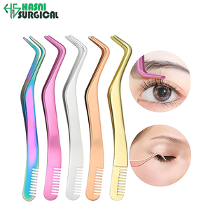 Heavy Duty Surgical Eyelash Tweezer Applicator False <b>Lash</b> Extension Beauty Tools Surgical Instruments - Product Image 1