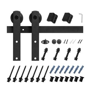 Kit Ferramenta per Porta Scorrevole Stile Barn da 3 Metri, Capacità di Carico 150 kg, Sistema a Binario Compatibile con Larghezza Massima 152 cm, Spessore 3,8 cm - 4 cm - Product Image 1