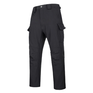 Pantalon de sécurité pour hommes, classe 2 ANSI, imperméable, kaki noir, avec genouillères, poches latérales, logo, séchage rapide, respirant, pantalon de travail - Product Image 3
