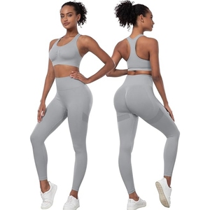Custom <b>Seamless</b> Women's Fitness Active Wear Soft Quick-Dry Sports Workout <b>Clothing</b> 4-Way Stretch High-Waisted Plus Yoga Sets - Product Image 6