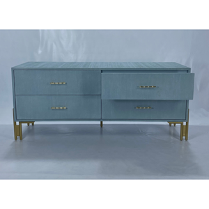 Mesa de Centro Convertible Ajustable de Alta Calidad y Durabilidad, con Acabado en Imitación de Piel de Cangrejo, 4 Cajones, 4 Estantes, Diseño Moderno para Sala de Estar, DPC - Product Image 4