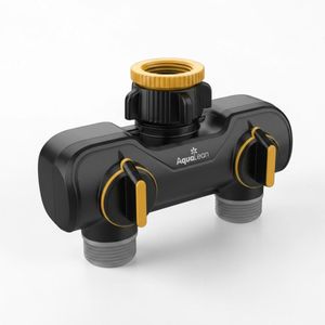 ตัวแยกน้ำสำหรับสวนแบบ 2 ทาง ทำจาก ABS ทนทาน ติดตั้งง่ายกับก๊อกน้ำ สำหรับการชลประทานกลางแจ้ง - Product Image 2