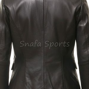 Chaqueta de cuero para mujer, corta, moderna, diseñada para un estilo casual juvenil, cómoda para el uso diario. - Product Image 5