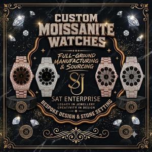 Luxury Full Iced Out Original Customized Bust Down <b>Black</b> Dial Hip Hop Moissanite Diamond Wrist <b>Watch</b> For Unisex Elegant Design - Product Image 5