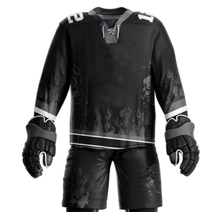High Quality Custom Sublimation Full Set Sport Ice Hockey Uniform Team Breathable Polyester Quick Dry OEM ODM Serviced - Product Image 4