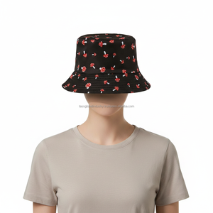 Women's <b>Bucket</b> <b>Hat</b> <b>Red</b> Custom OEM Wholesale - Product Image 3