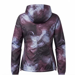 Elegant <b>Women</b> Windbreaker <b>Jacket</b> <b>Lightweight</b> Hooded Outdoor Sportswear Full Zip Breathable Fabric Modern Fit Functional Pockets - Product Image 2