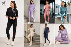 Chándal Deportivo para Mujer X Sports City, con Capucha, Cierre de Cremallera, Color Sólido, Estilo Deportivo, con Bolsillos Laterales, Transpirable, Logotipo X, OEM/ODM - Product Image 3